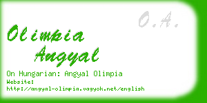 olimpia angyal business card